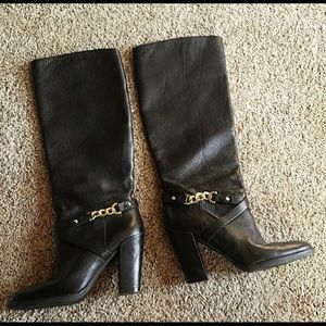 KATE SPADE Black Leather Boots Size 9.5